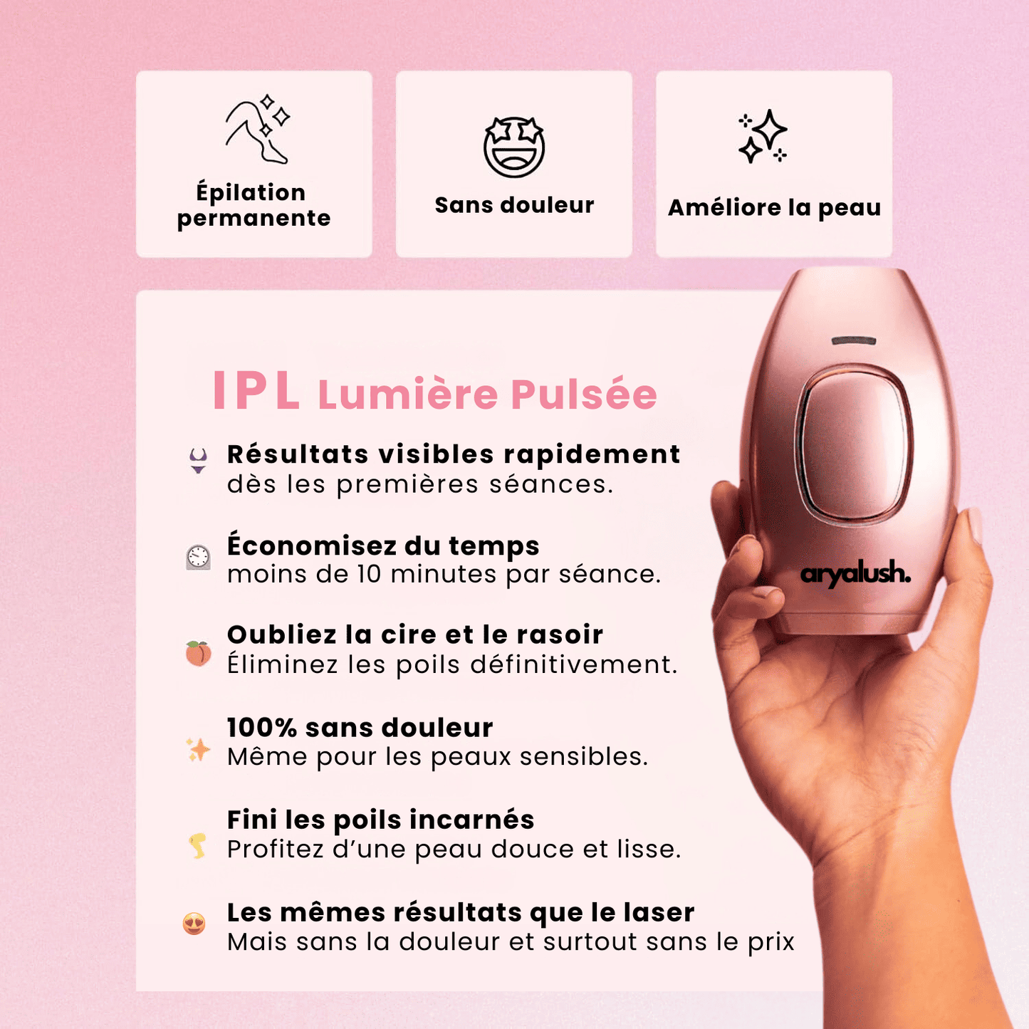 IPL Pulse • Épilateur à Lumière Pulsée